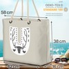 VOID U Dekorative Buchstaben Strandtasche Shopper 58x38x16cm 23L XXL Einkaufstasche