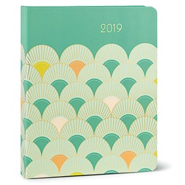 High Note® 2019 Gatsby in Gold Hardcover Organizer 18-Month Weekly Engagement Planner - July 2018 to December 2019, 7x8.5 (CHH-0567)