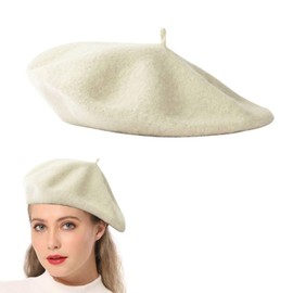 Cerioll Beret Hat, Beret, Beret Hat, Beret Hat Women, Classic French Beret, Beret Hat, Women's French Beret, French Beret, Beret Bordeaux, Beret Hat (White), White