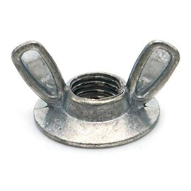 Flanged Wing Nuts Washer Base Wing Nuts Die Cast Zamak 3 Zinc Alloy - Sizes #8-32 Through 3/8"-16-1/4"-20 (1-1/8" Wing Spread) Qty 250
