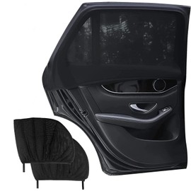 Car Rear Window Sun Protection, Pack of 2 Universal Sun Protection, Car Side Windows Sun Protection, Mesh Material for Side Windows to Protect Passengers, Children and Pets