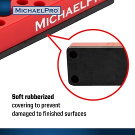 MichaelPro MP014004 Bit Holder - 36-Piece Hexagonal Bit Holder Magnetic - Bit Set Organiser with Strong Magnetic Base - Magnetic Tool Organiser in Red