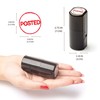 Round Self Inking Rubber Stamps, Copy, Entered, Late, Posted, OK