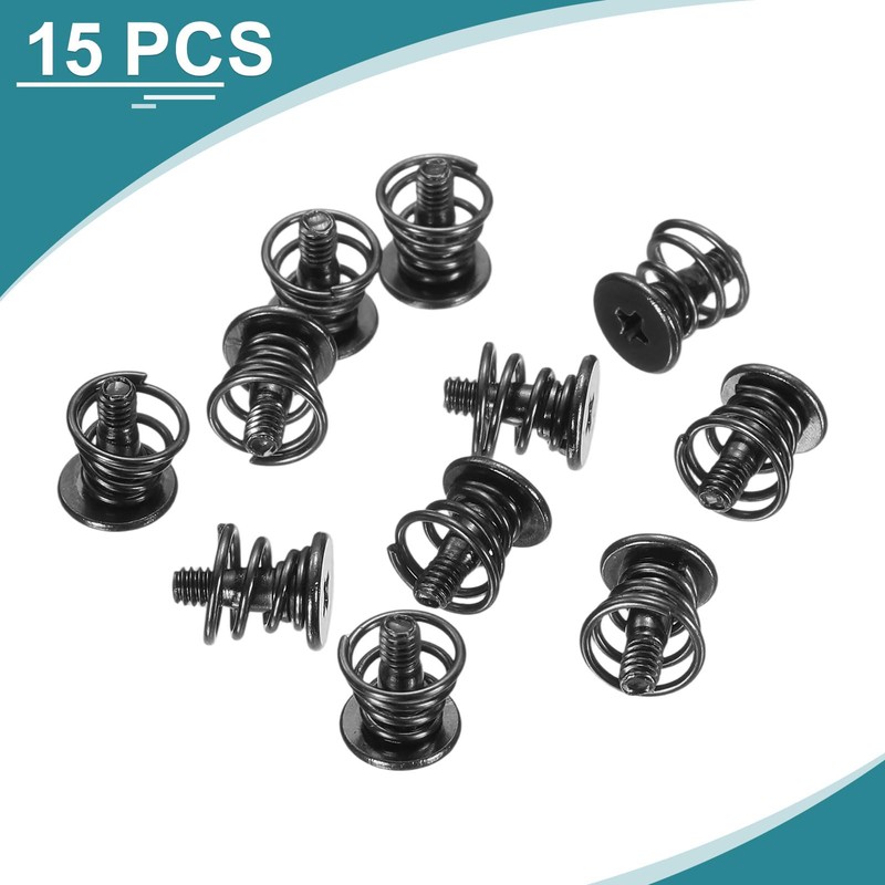 sourcing map GPU Spring Screws, 15pcs M2x6.5mm 5.5mm Spring OD