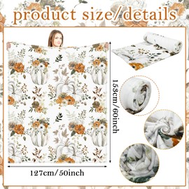 Mindsoft Easter Blanket Spring Bunny Rabbit Eggs Soft Flannel Colorful Decorative Throw Blanket Holiday Square Birthday Gift for Easter Home Couch Sofa Bed Room, 50 * 60inch