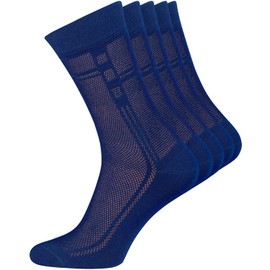 Calcetines para hombre, ultra delgados y transpirables de algodón para hombre (paquete de 5), calcetines súper suaves y ligeros para hombre, Azul, 9-11