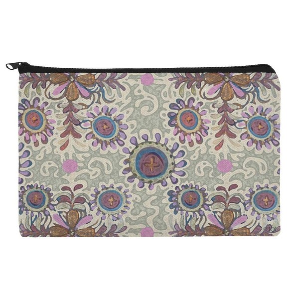 Flowery Fancy Amoeba Pattern Makeup Cosmetic Bag Organizer Pouch
