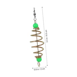Garneck Pack of 12 Feeding Baskets for Fishing, Fishing Accessories with Feed Spiral and Luminous Beads, Ideal for Carp Fishing and Fish Ponds - Stable and Effective in Use