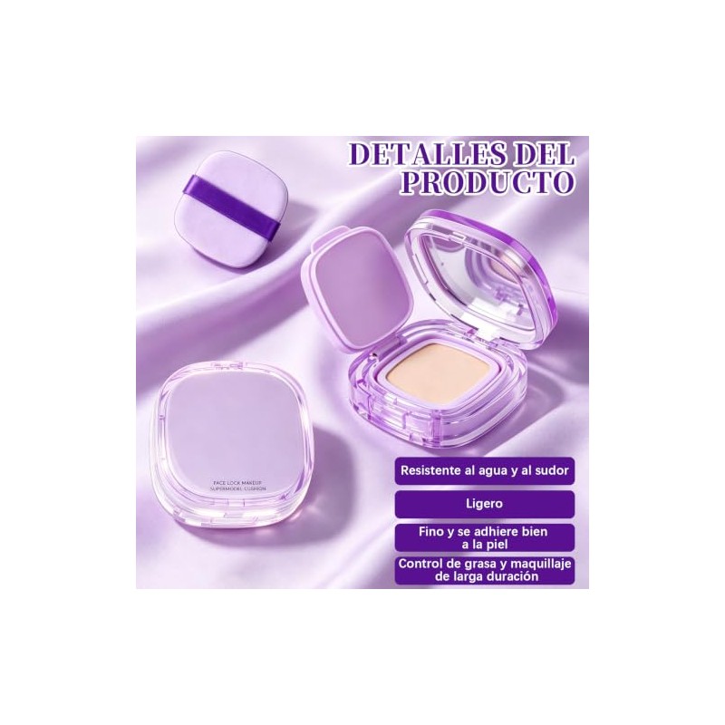 Base de Maquillaje Cremosa Matte, Alta Cobertura, Control de Grasa