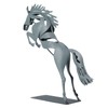 Metal Horse Statue Unique 3D Design Iron Decorative Running Horse