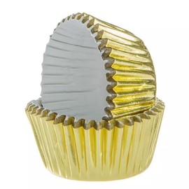 Tiny Gold Candy Baking Cups - Foil Mini Size - 100 Count
