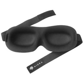 Nidra Small Medium Sleep Mask for Women & Men, Blackout Blindfold Eye Mask, Deep Rest, 3D Comfort Contoured for Side Sleepers, Lightweight & Soft, Light Blocking for Travel, Yoga, Sleeping, Black