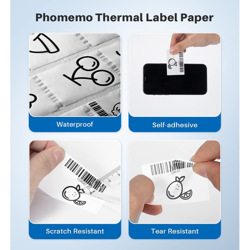 Phomemo 2.75'' x 3.14'' Labels - Compatible Phomemo M220 M200