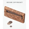 Unilily Slim Wallet Women RFID Blocking Vegan Leather Bifold Clutch