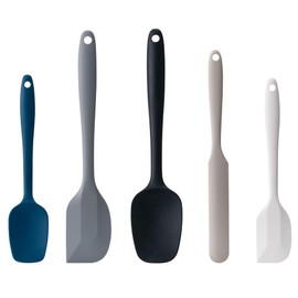 Silicone Spatula Set, 5 Piece Food Grade Rubber Spatulas for Baking, Cooking, and Mixing High Heat Resistant Non Stick Dishwasher Safe BPA-Free (Multicolor2)