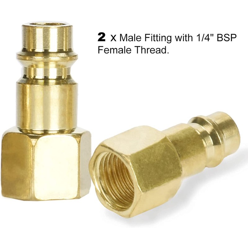 Compressed Air Coupling 1/4 Inch for Compressed Air Connections, Euro