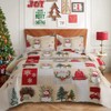 Christmas Snowmen Quilts Full/Queen Size Xmas Reindeer Bedspread Cardinals Car