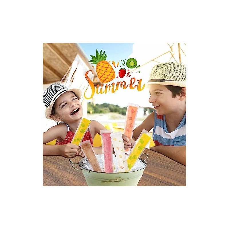 GeorgeX 50Pcs Desechable Popsicle Mold Bag Moldes para Cubitos de