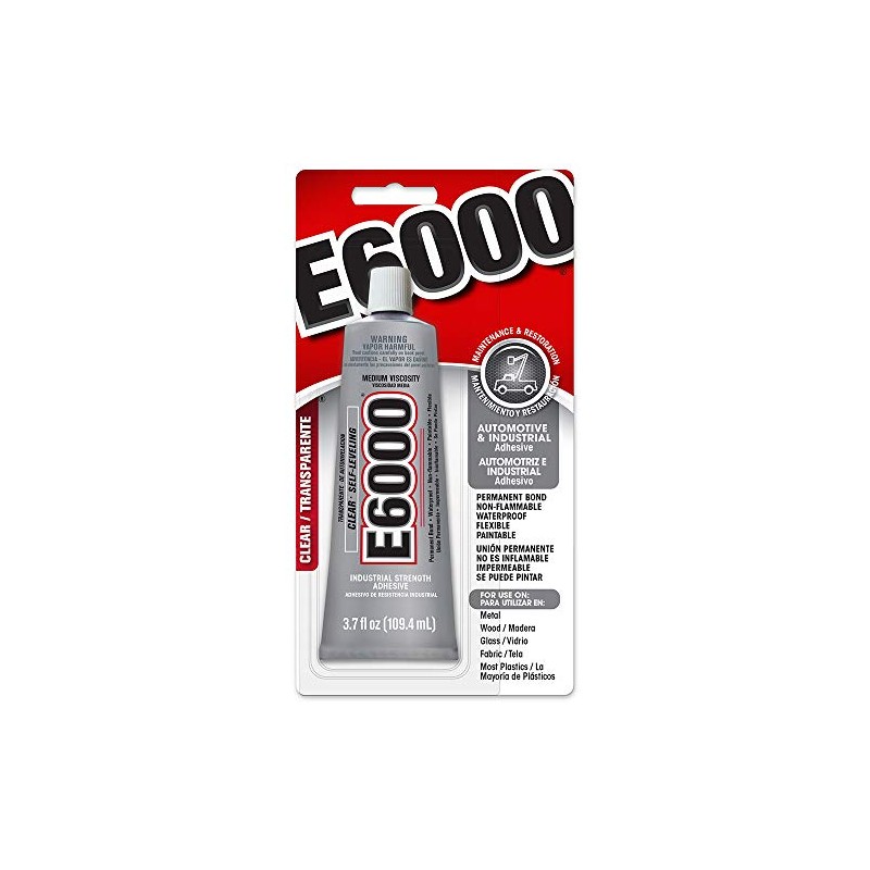 E6000 230022 Medium Viscosity Auto/Industrial Adhesive, 3.7 fl oz