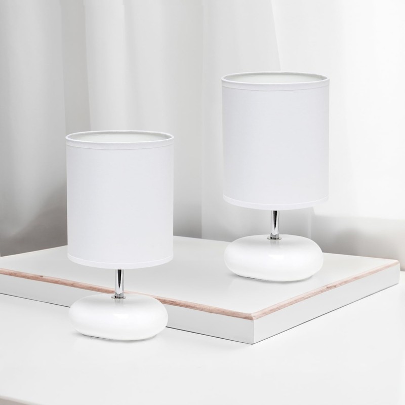 Maykoosh Zenzone Petite Circle Table Lamp 2 Pack Set, White
