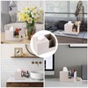 BTSKY Linen Beige Square Tissue Box Cover With Two Side