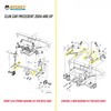 Huskey Club Car Precedent Front Lower Spring & Upper A-Arms