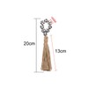 6Pcs Wooden Bead Napkin Rings with Jute Tassels Wooden Beads