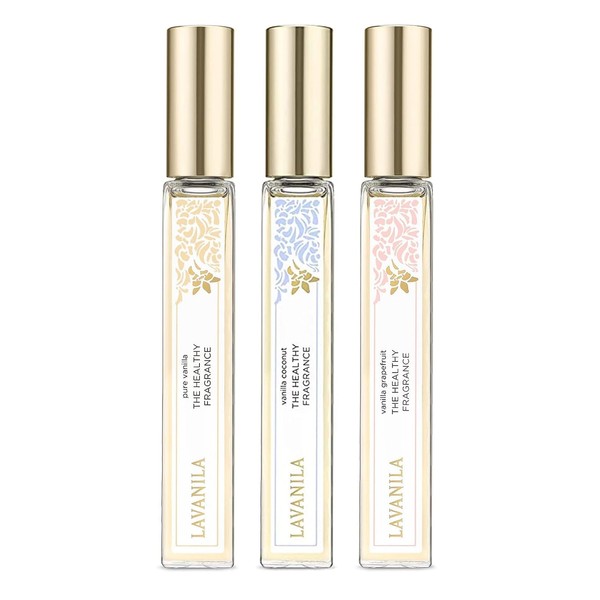 Lavanila Roller Perfume Set of 3 (10ml Each), Includes Pure