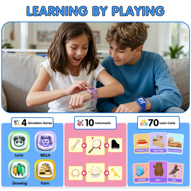 Treewant Smart Watch for Kids, Boys 3-12 Years Old