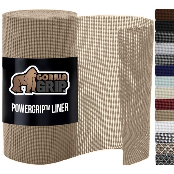 GORILLA GRIP powerGRIP Drawer Shelf and Cabinet Liner, Thick Strong