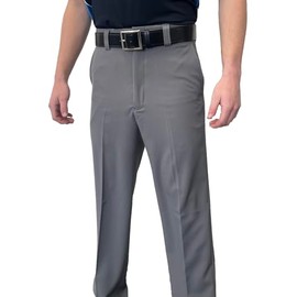 Smitty | BBS-354 | Premium 4-Way Stretch Flat Front Combo Pants w/Slash Pockets | Heather Grey Umpire Pant (36)