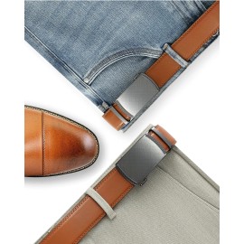 Chaoren Men’s belts,Full Grain Genuine Leather Casual Dress Jeans Belts for Men