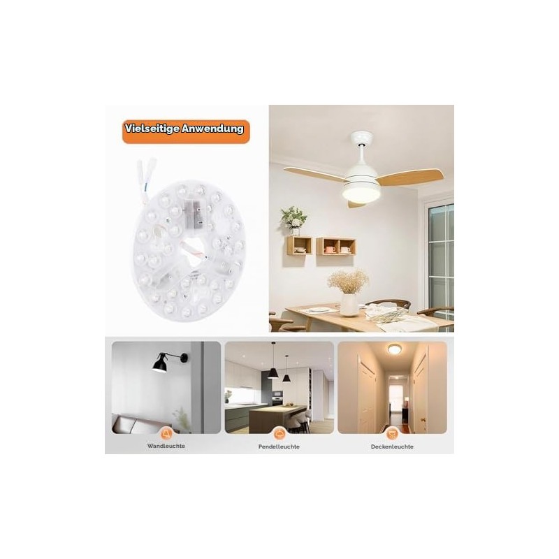 Asixxsix 5.3" LED Ceiling Light Retrofit Kit Replacement Panel Ceiling