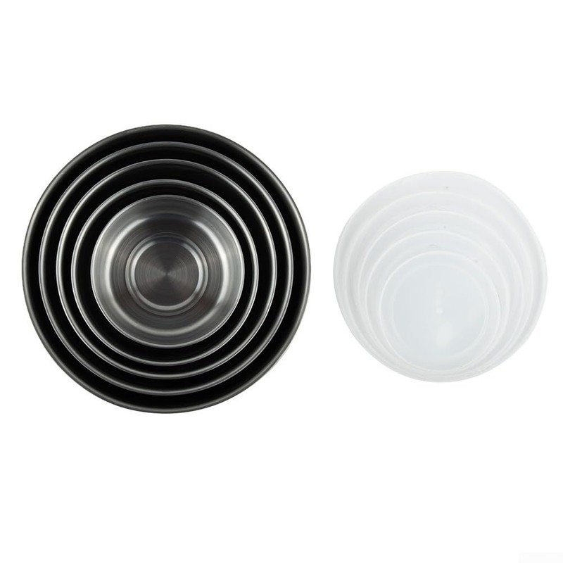 5 Pcs Stainless Steel Food Storage Containers With Plastic Lids,