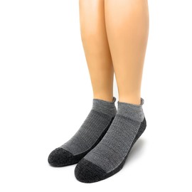 WARRIOR ALPACA SOCKS | High Performance Cross Trainer Athletic Socks | Unisex (Large, Charcoal/Grey Ankle)