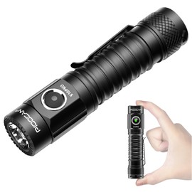 PIOOCAN S10Pro Pocket LED Rechargeable Flashlights, Bright Flashlight 2500 High Lumen, Small Tactical Flashlight,MIni Magnetic Flash Lights for Home, Outdoor,Gift,Tools