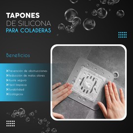 3 Tapones De Silicona para Coladeras, Desagües, Evita Malos Olores, Antiderrapante Diseño Estilizado Y Moderno, Anti Insectos, para Baños, Cuartos De Lavado, Patios