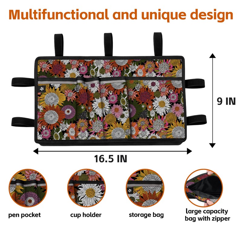 Walker Bag with Cup Holder for Folding Walkers Rollator Water