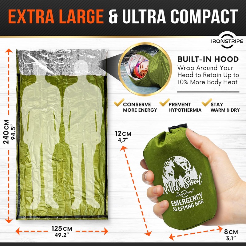 Ironstripe Bivy Sack Sleeping Bag Extra Large 94'' x 48''