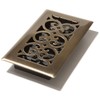 Decor Grates SPH408-A Scroll Design Floor Register, 4x8 Inches, Antique