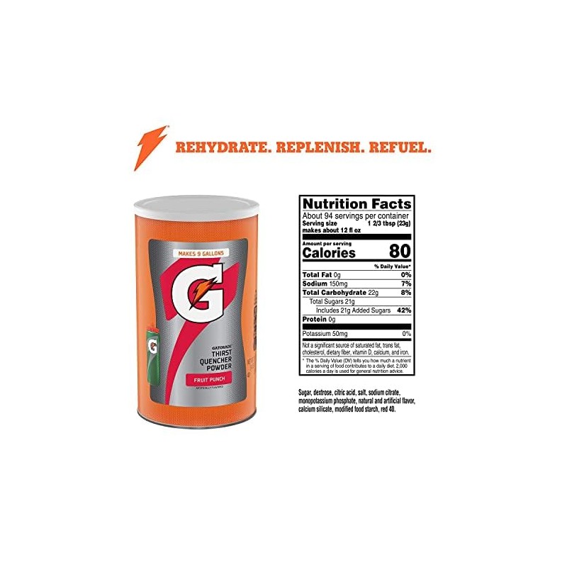 Gatorade Thirst Quencher Powder, Fruit Punch, 76.5 oz