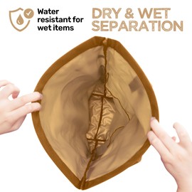 Living in a Bubble Wet Dry Laundry Bag – Portable Waterproof Laundry Hamper for RV, Campervan & Travel – Foldable Clothes Organizer with Separate Wet & Dry Compartments