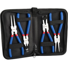 TECPO Snap Ring Assortment Outdoor 300x with 4x Snap Ring Pliers 175 mm Seegerring Pliers