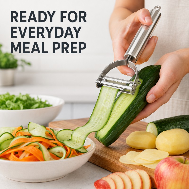 Multifunction Vegetable Peeler for Kitchen Prep – Stainless Steel Double-Head
