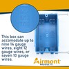 (6 PACK) Plastic Electrical Box, Blue Outlet Box, Single Gang