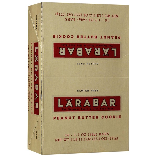 LARABAR Gluten Free Bar - Peanut Butter Cookie - 1.6 oz - 16 ct