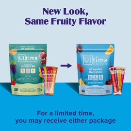Ultima Replenisher Daily Electrolyte Powder Drink Mix – Sugar Free – Original Variety, 20 Stickpacks – Hydration Packets with 6 Electrolytes and Minerals – Keto Friendly, Vegan, Non-GMO