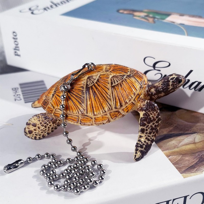 Dotlite Turtle Ceiling Fan Pull Chain,Cute Realistic Sea Turtle Fan