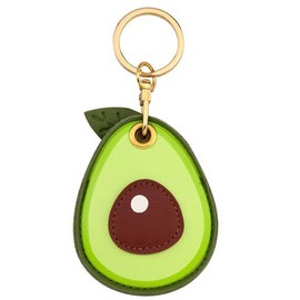 Leather Anti-Lost Keychain Case Cover for AirTags Tracker Holder, Avocado Anti-Drop Scratch Cute AirTag Holder with Keychain Accessories for Women Kids Pets Backpacks (Avocado)