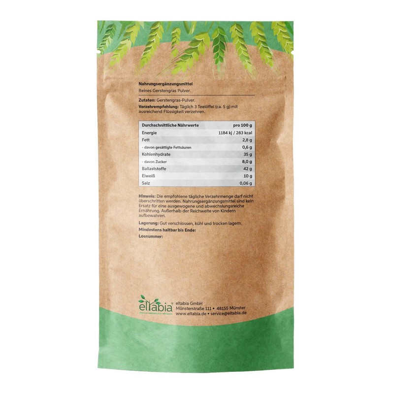 Barley Grass Powder Ground 500 g | Barley Grass Powder